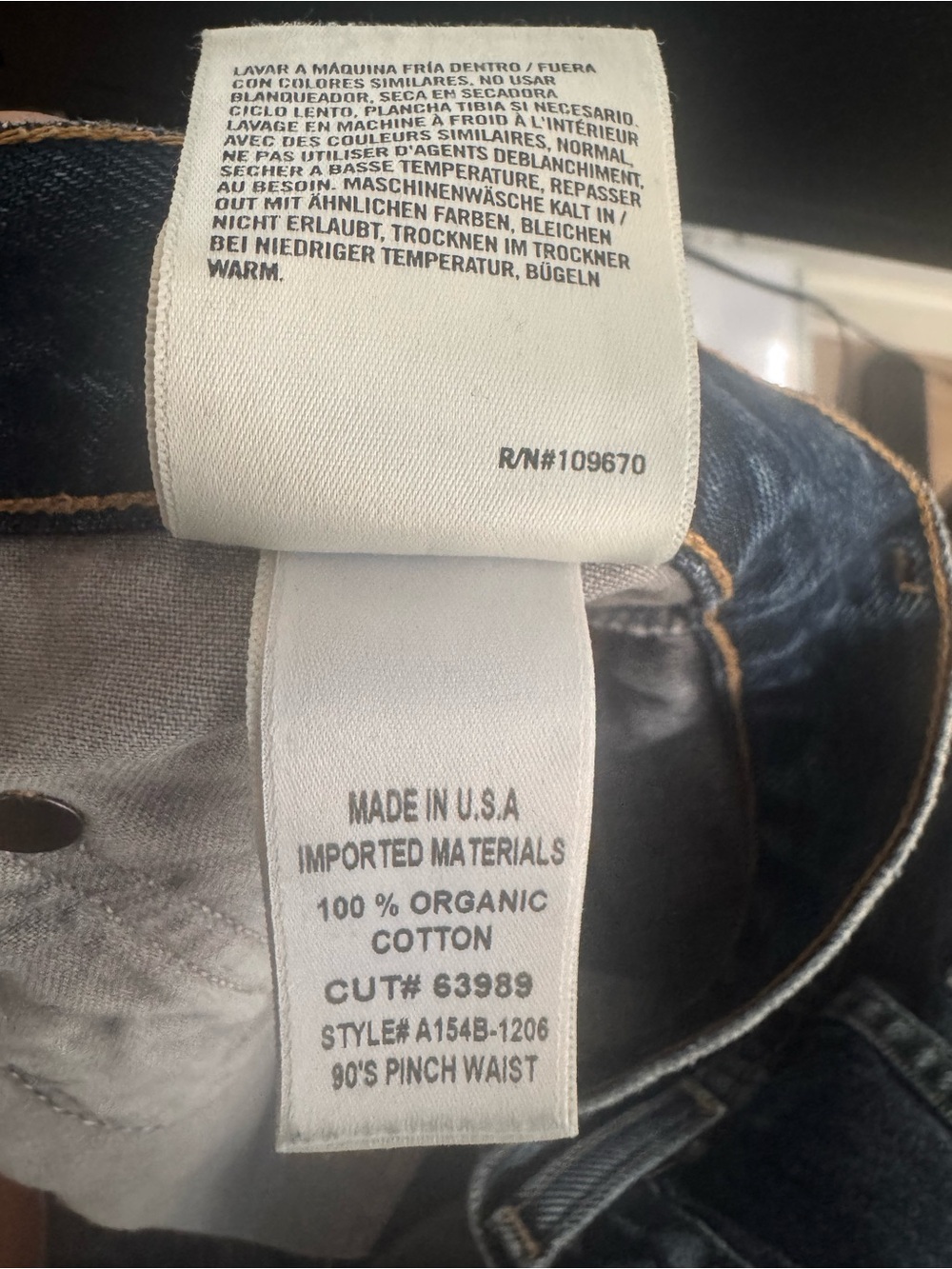 Agolde Straight Leg Dark Wash Jeans - Picture 8 of 8